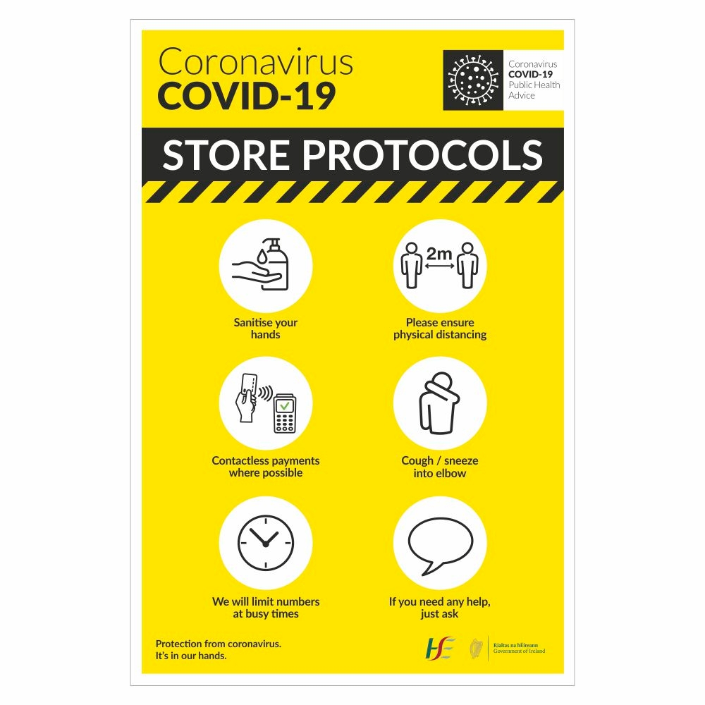 COVID19 Store Protocols Sign